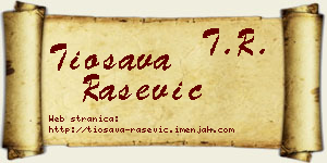 Tiosava Rašević vizit kartica